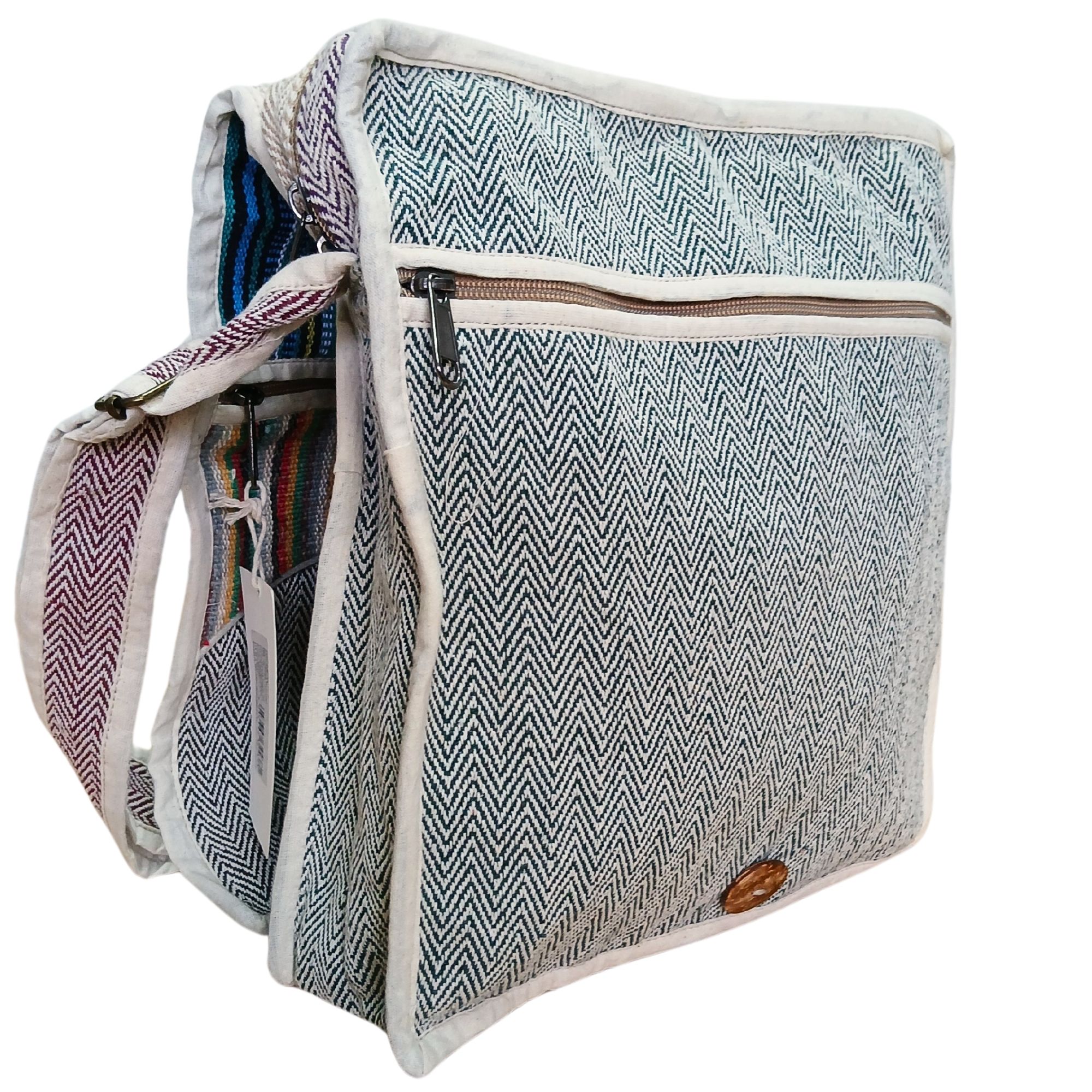 Bolso Mensajero de Cáñamo para Laptop - Curvas - Imagen 3