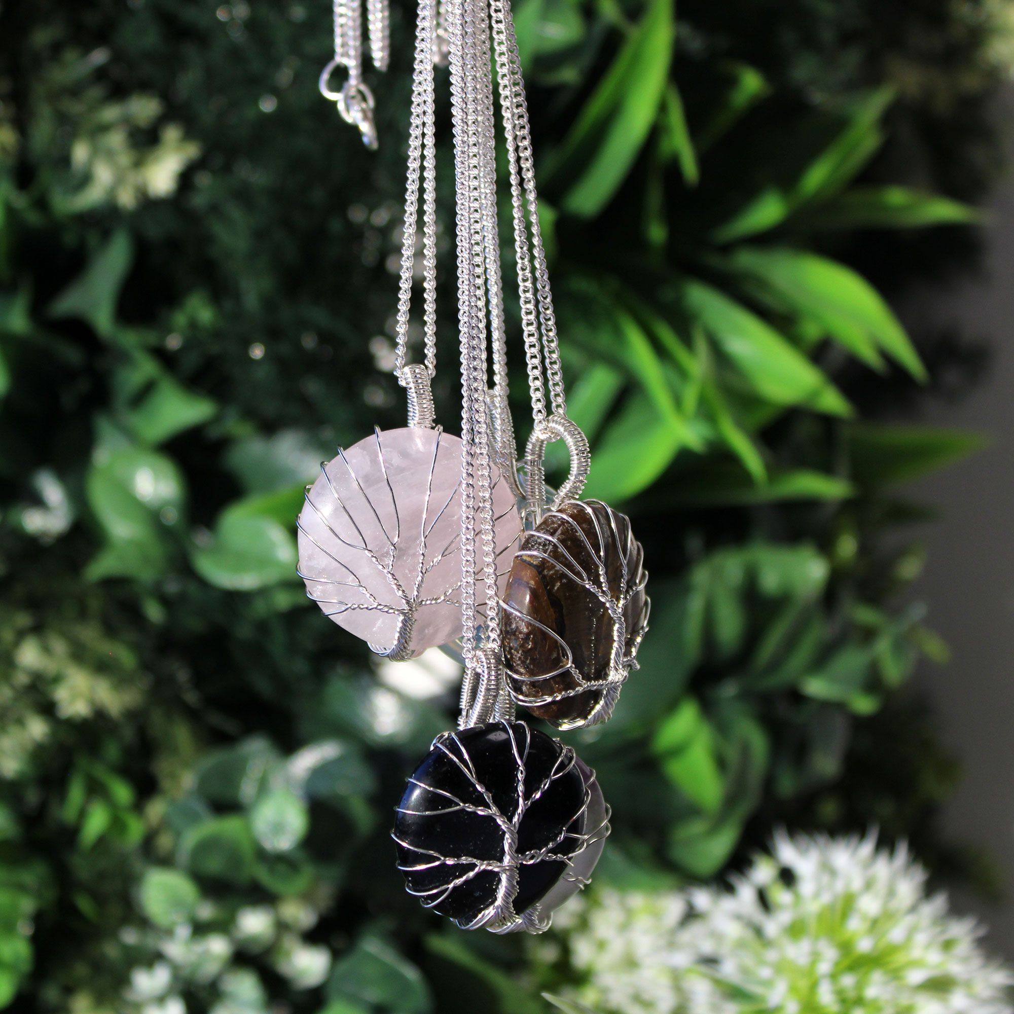 Collar Árbol de la Vida - Cuarzo Rosa - Imagen 2