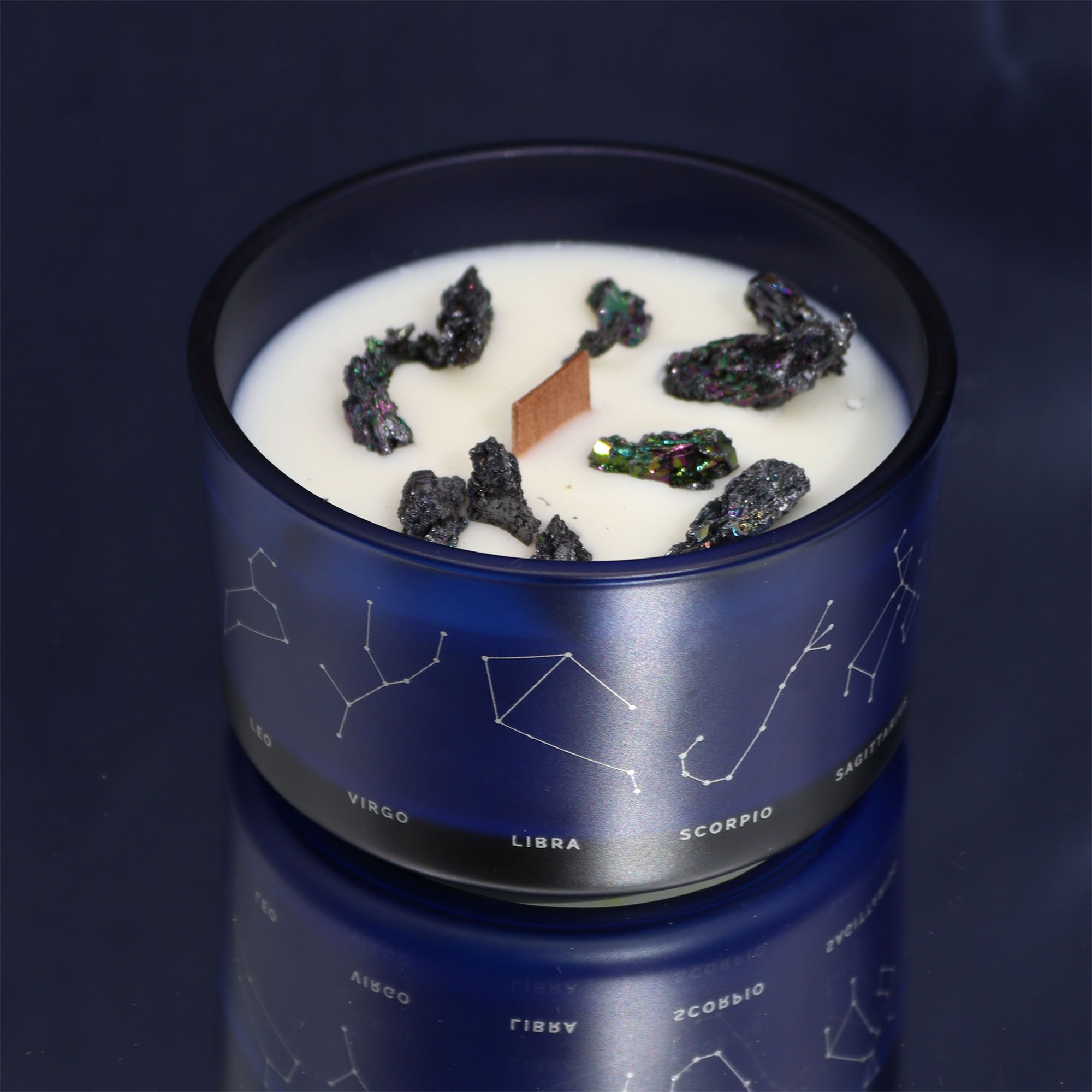 Vela de Cristal del Zodiaco con Pulsera de Piedras Preciosas - Piscis - Imagen 6