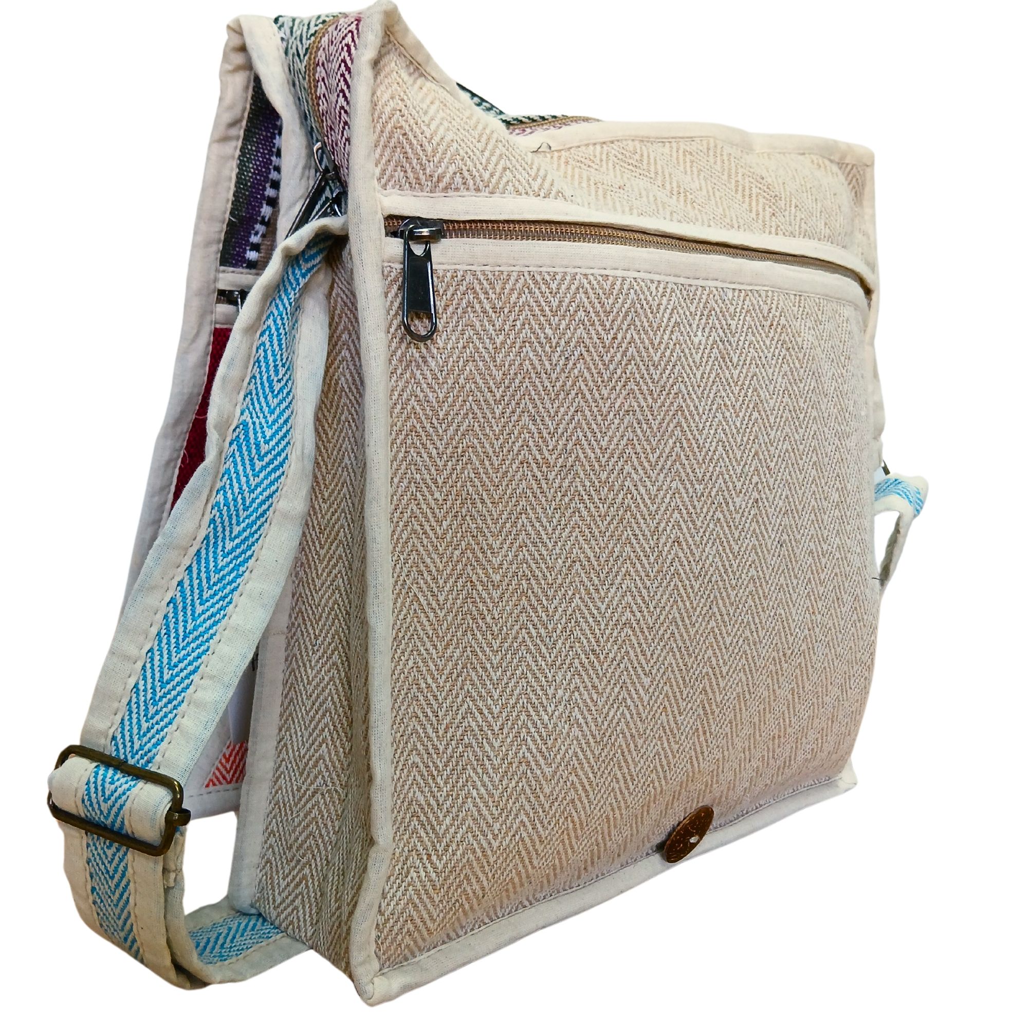 Bolso Mensajero de Cáñamo para Laptop - Triángulo - Imagen 4