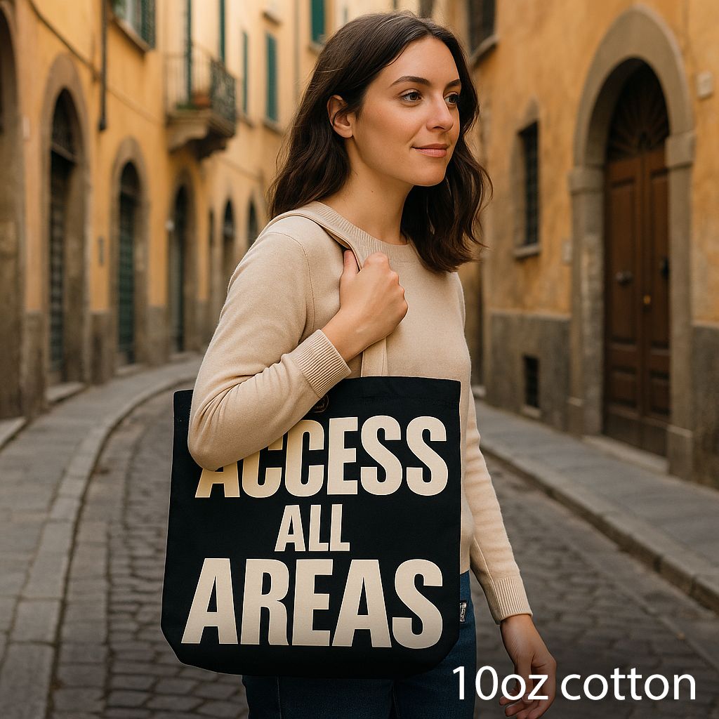 Bolso Básico Icónico - ACCESO A TODAS LAS ÁREAS -Negro natural 10 oz (36 x 43 x 10 cm)