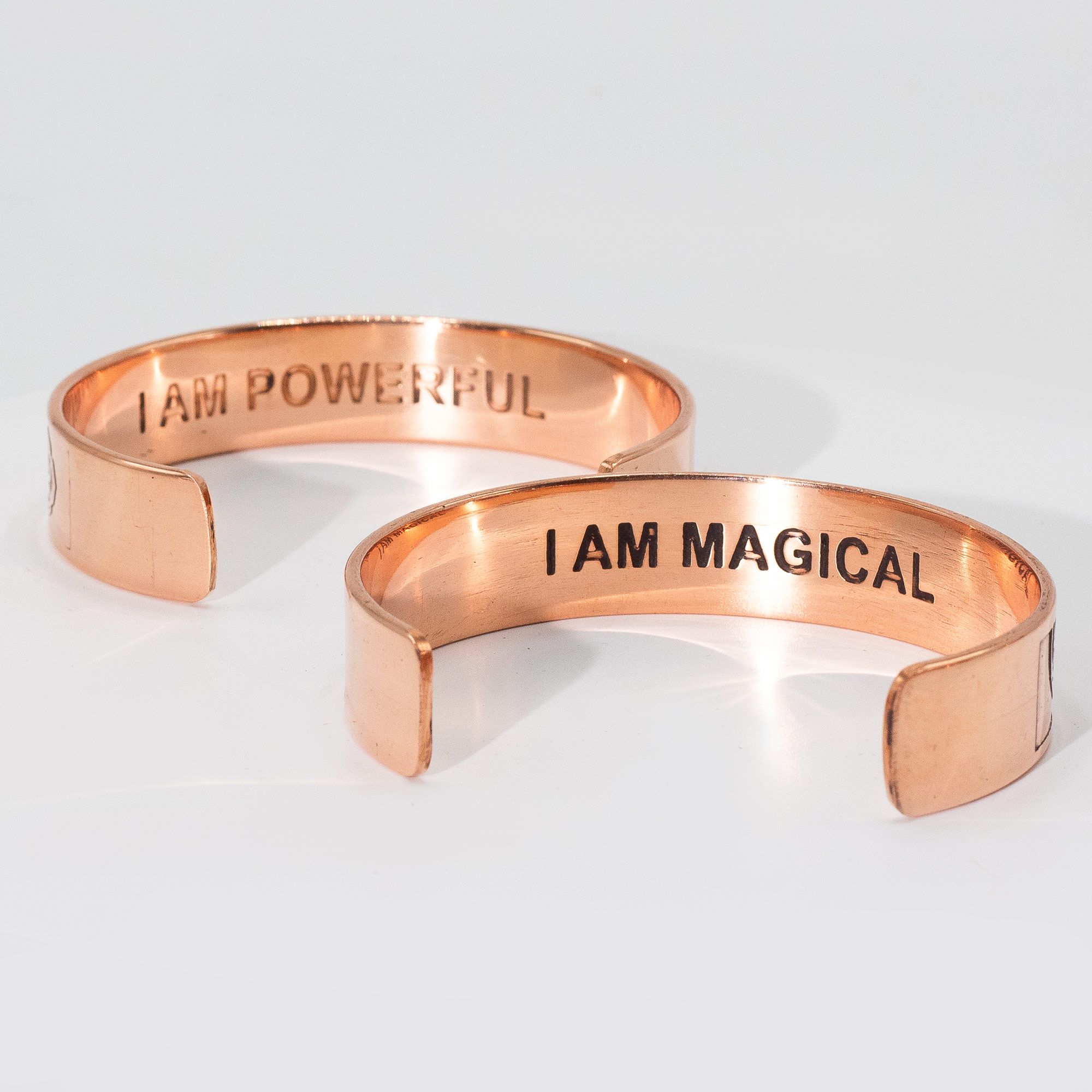 Pulseras de Cobre Macizo con Grabados de Afirmaciones (surtidas) - Imagen 4