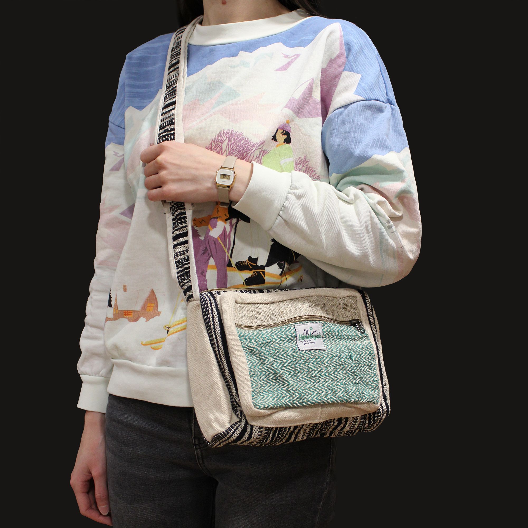 Bolso Messenger - Cáñamo y Algodón - Imagen 8