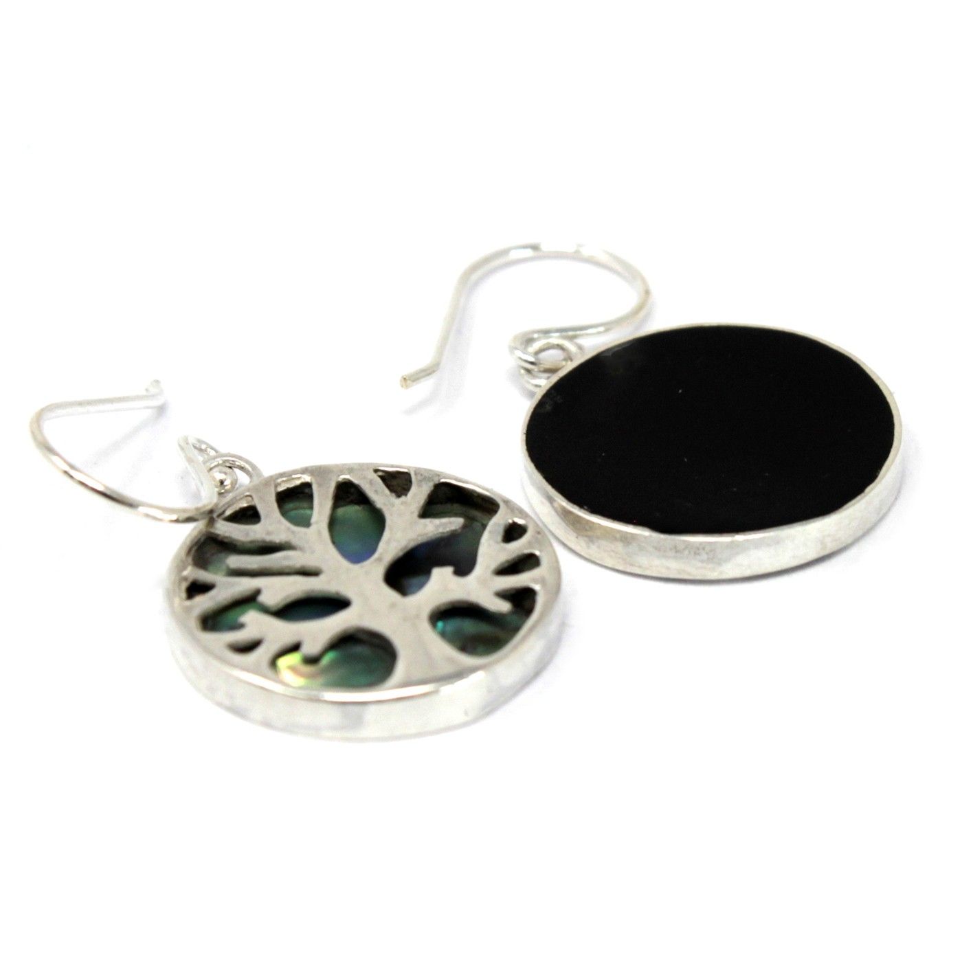 Pendientes de Plata Árbol de la Vida 15mm - Abulón - Imagen 3