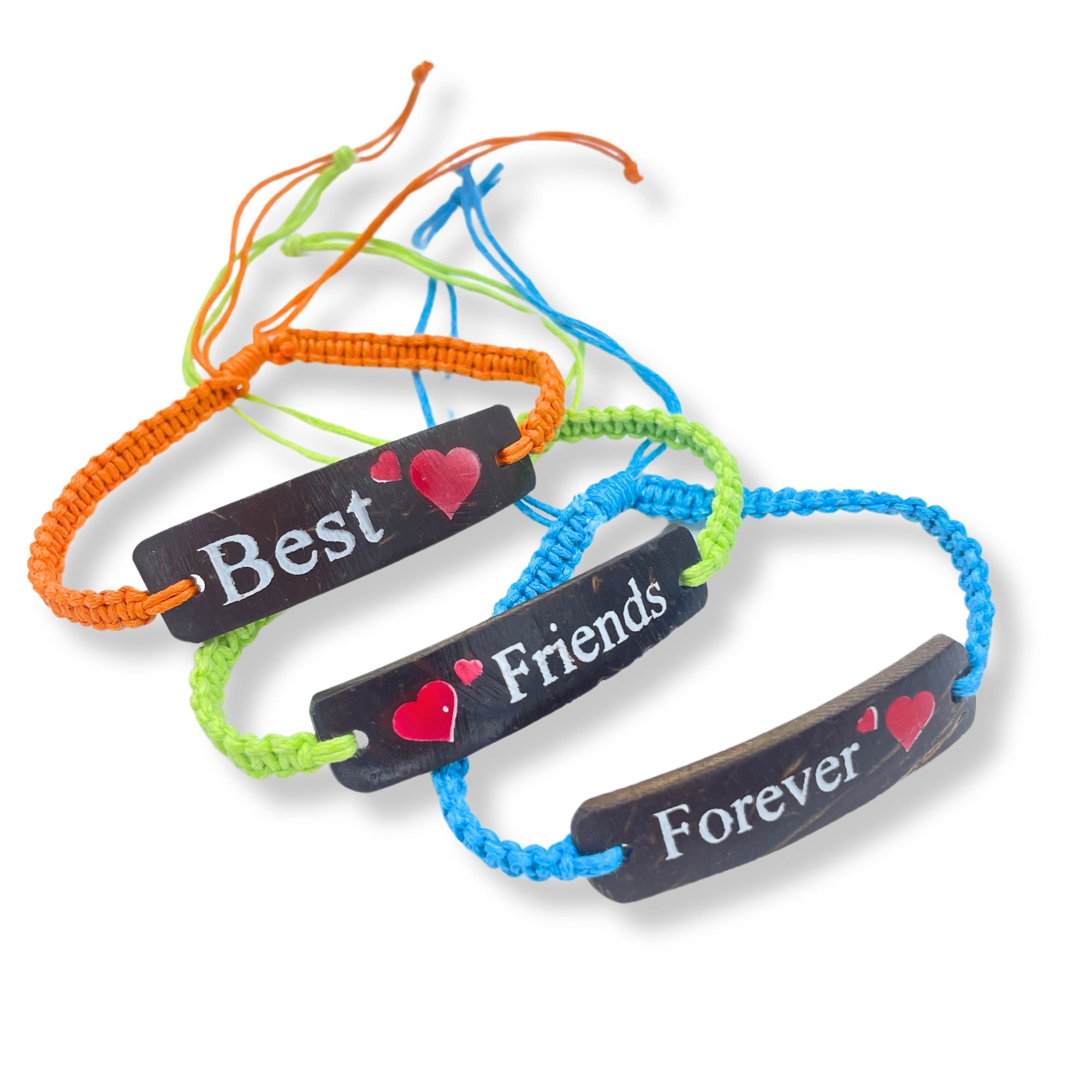 Pulseras de la Amistad Hechas a Mano - Amigos con Estampado de Coco (surtido) - Imagen 2