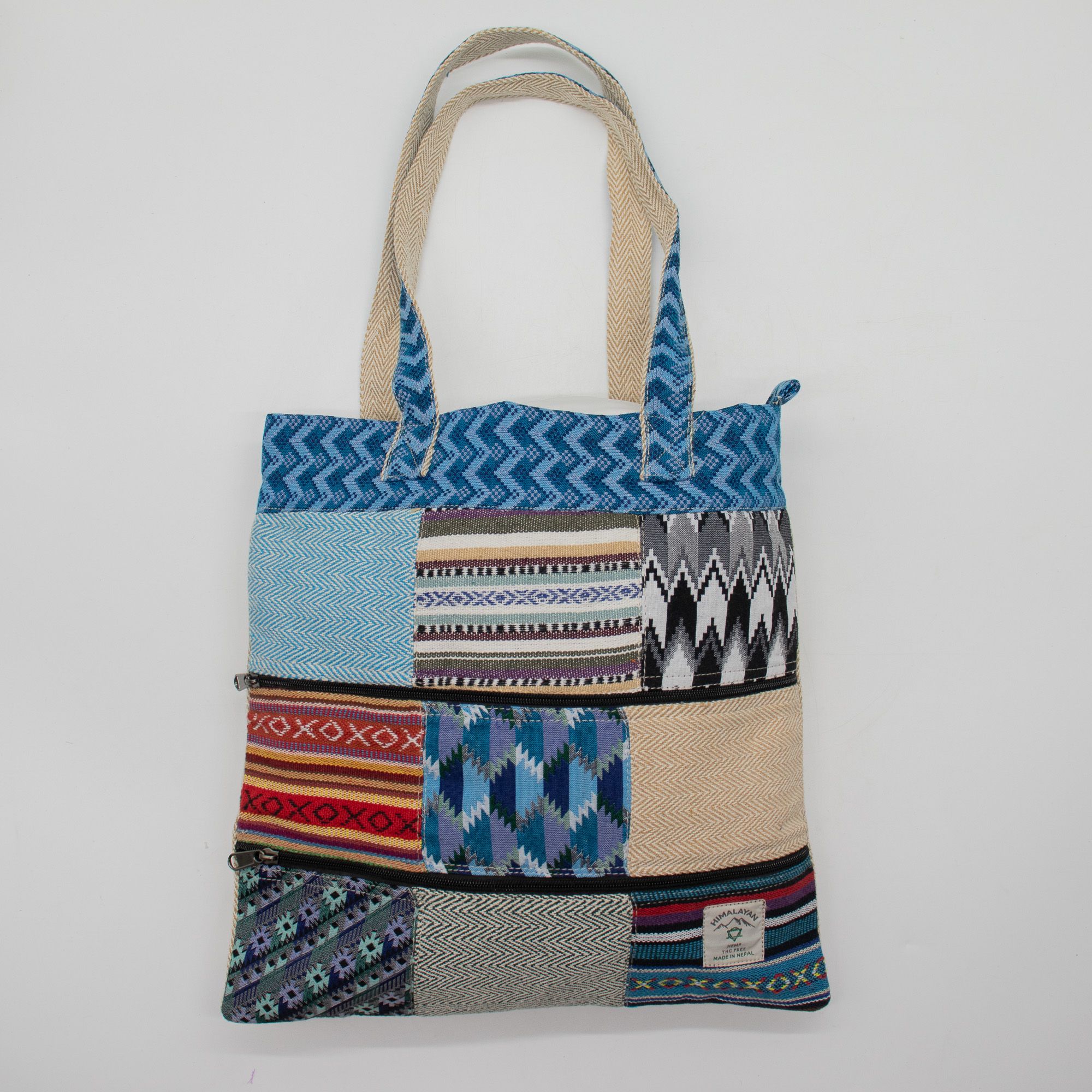 Bolso Tote Patchwork de Katmandú - Diseño Dhaka (37x38 cm) - Imagen 11