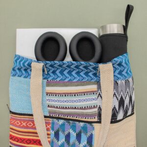 Bolso Tote Patchwork de Katmandú - Diseño Dhaka (37x38 cm)