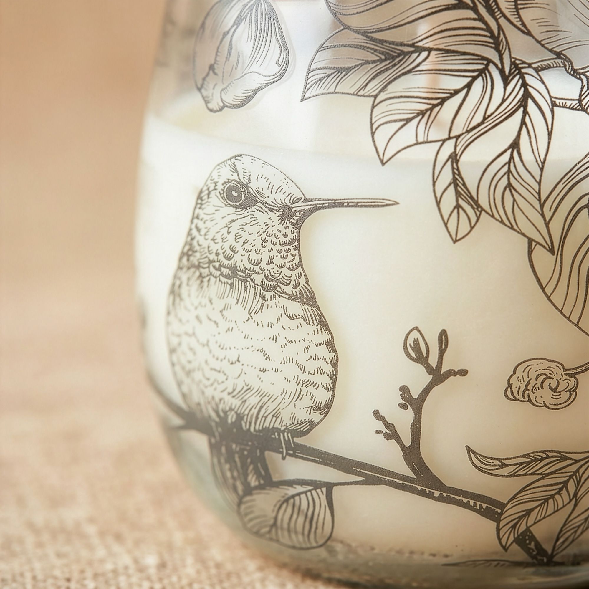 Velas en tarro de vidrio de tamaño mediano - Dibujadas por llama - Imagen 4