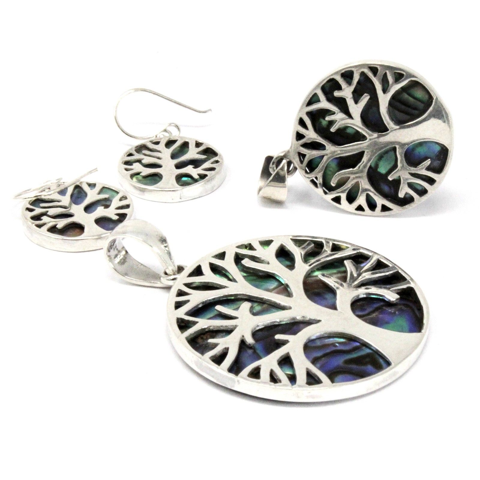 Pendientes de Plata Árbol de la Vida 15mm - Abulón - Imagen 4