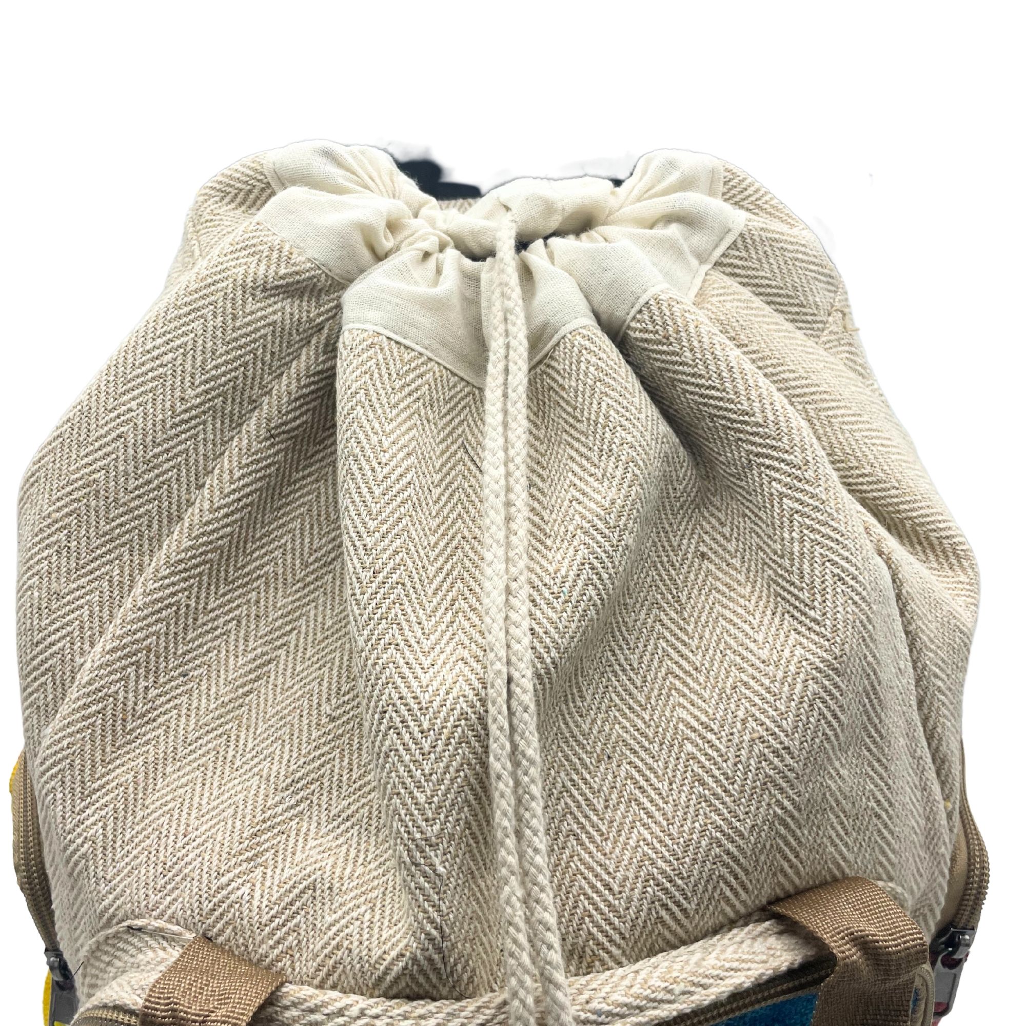 Mochila cuadrada grande de cáñamo Tiedye - Imagen 2