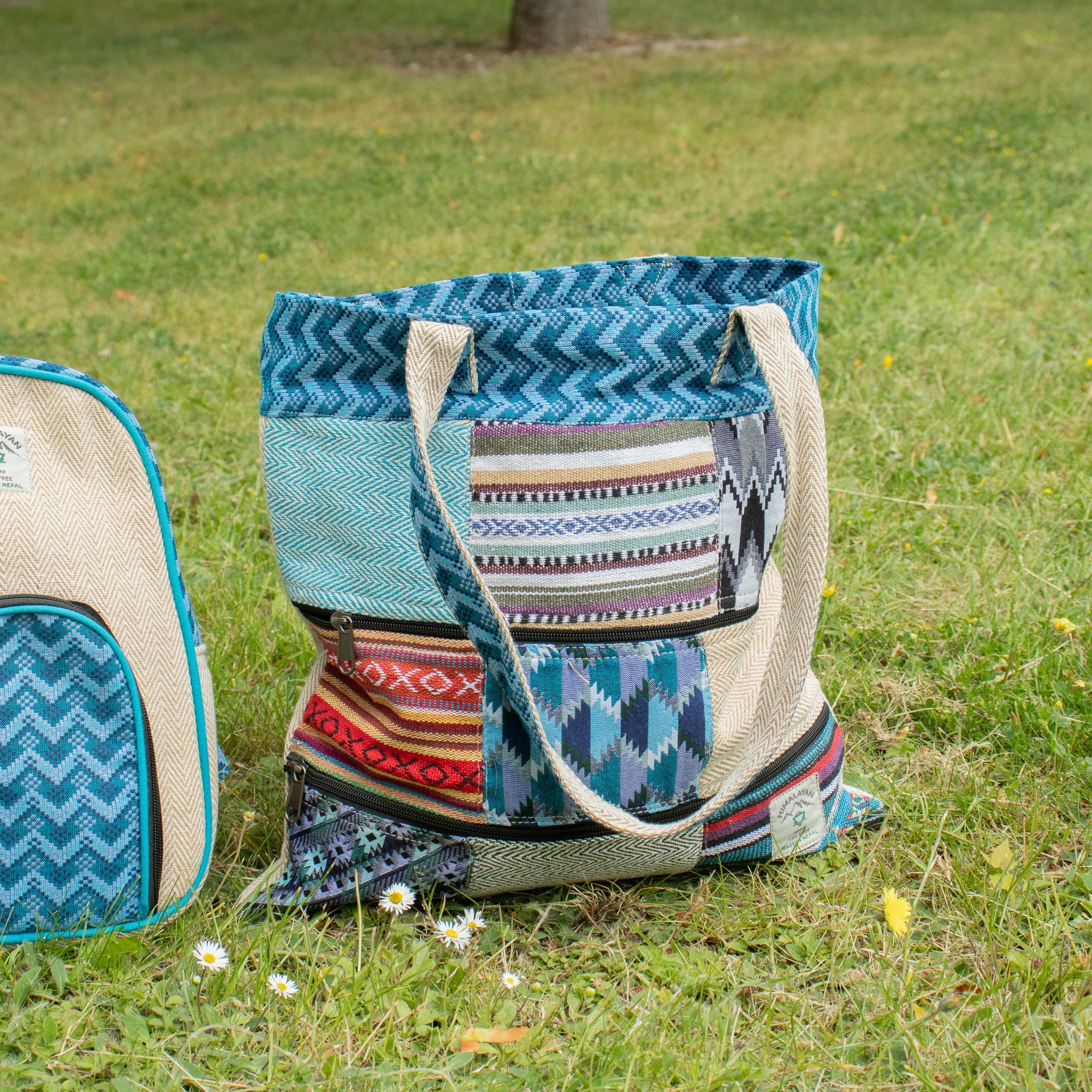 Bolso Tote Patchwork de Katmandú - Diseño Dhaka (37x38 cm) - Imagen 10