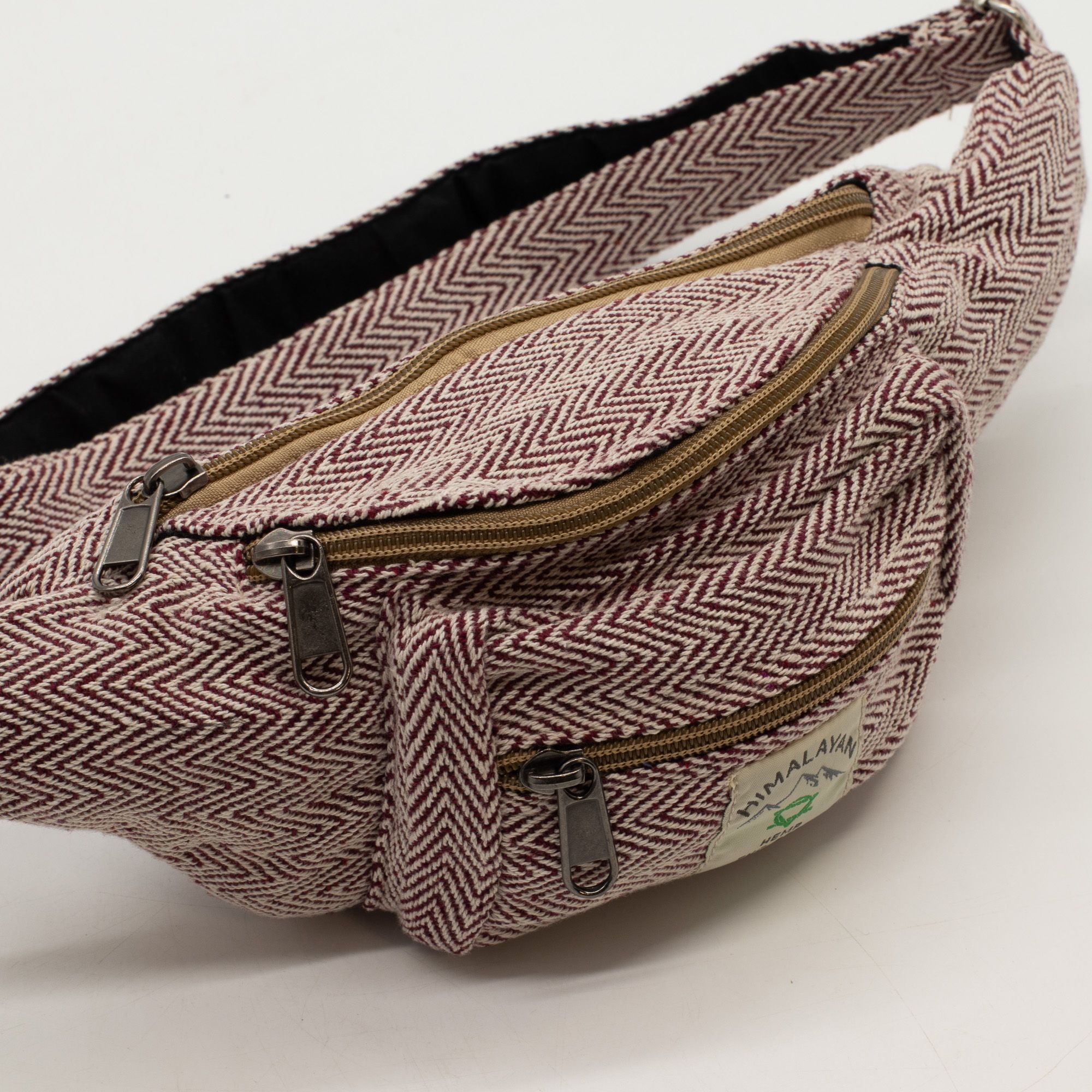Bolso Tipo Cinturón de Estilo Cáñamo y Algodón (o Riñonera) - Vino - Imagen 5