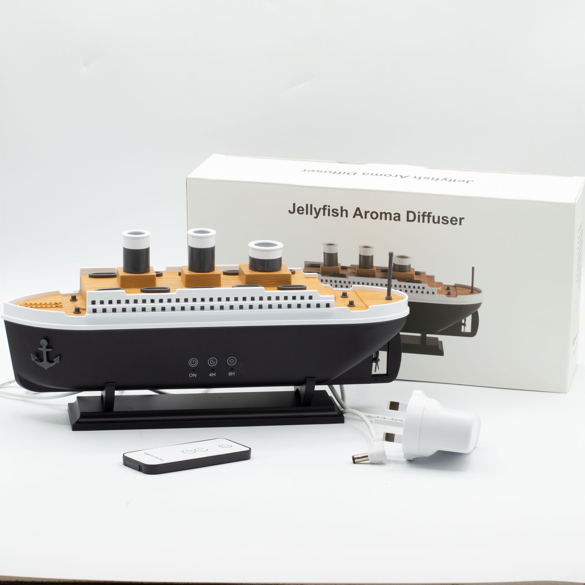Difusor de aromas con efecto de modelo de barco y LED que cambia de color - Imagen 6