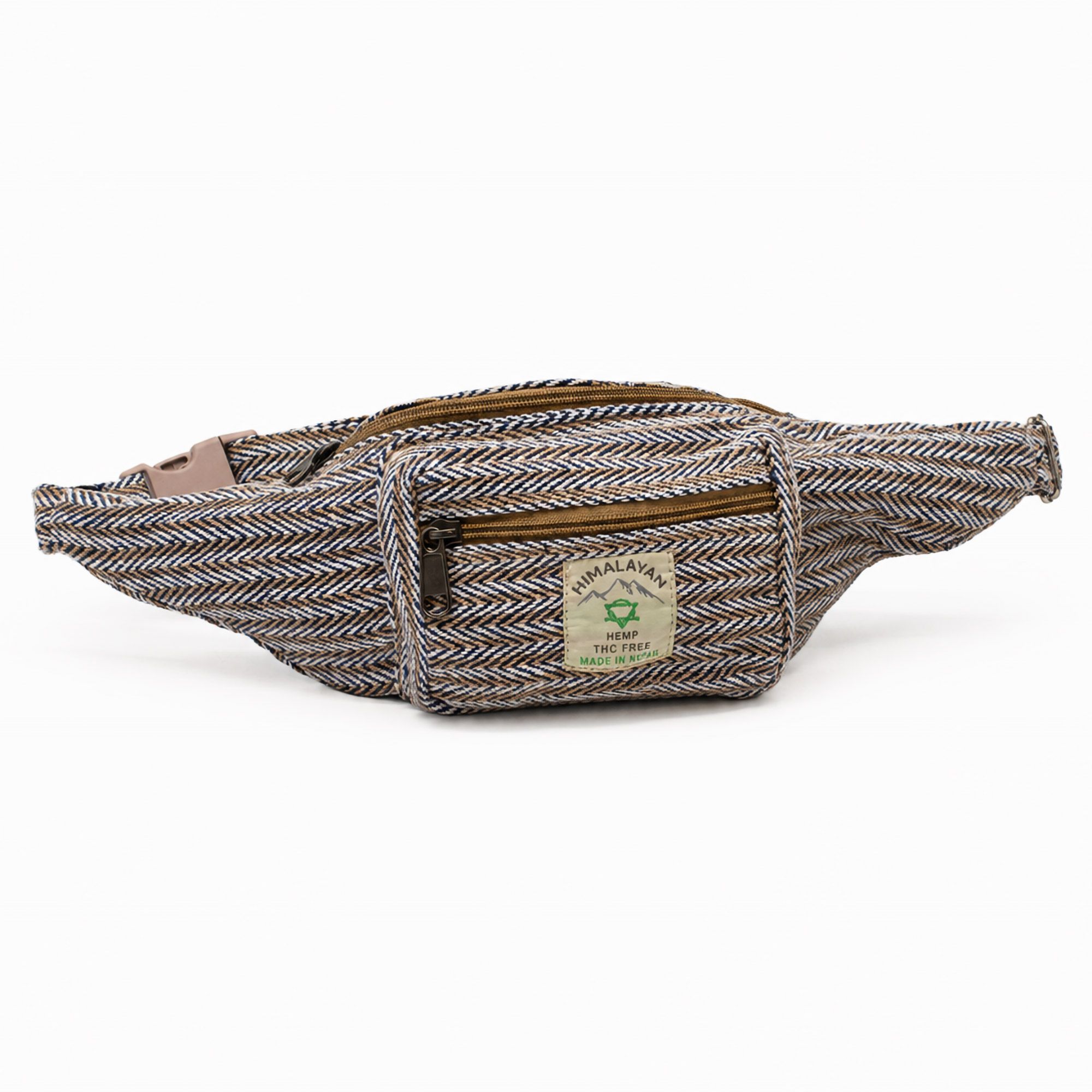 Bolso Tipo Cinturón de Estilo Cáñamo y Algodón (o Riñonera) - Azul - Imagen 7